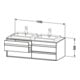Duravit Waschtischunterschrank Ketho 140x55x49,6cm, f EWT, 4 La, B bs, lei-3