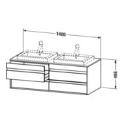 Duravit Waschtischunterschrank Ketho 140x55x49,6cm, f EWT, 4 La, B bs, lei-3