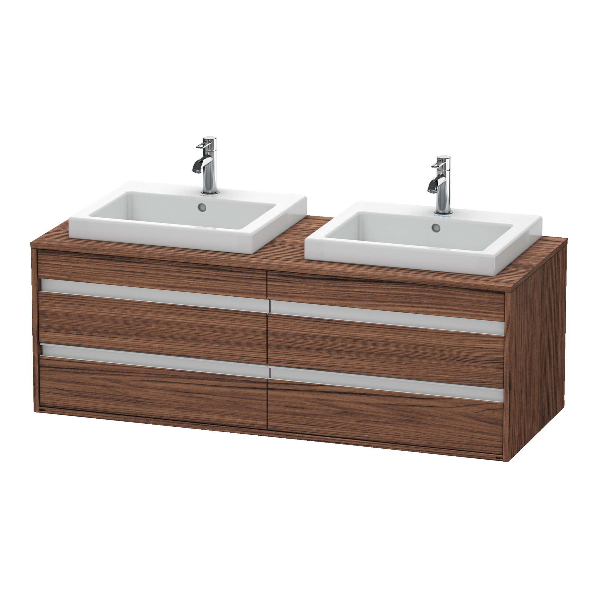 Duravit Waschtischunterschrank Ketho 140x55x49,6cm, f EWT, 4 La, B bs, N dkl.