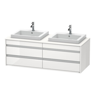 Duravit Waschtischunterschrank Ketho 140x55x49,6cm, f EWT, 4 La, B bs, we hgl