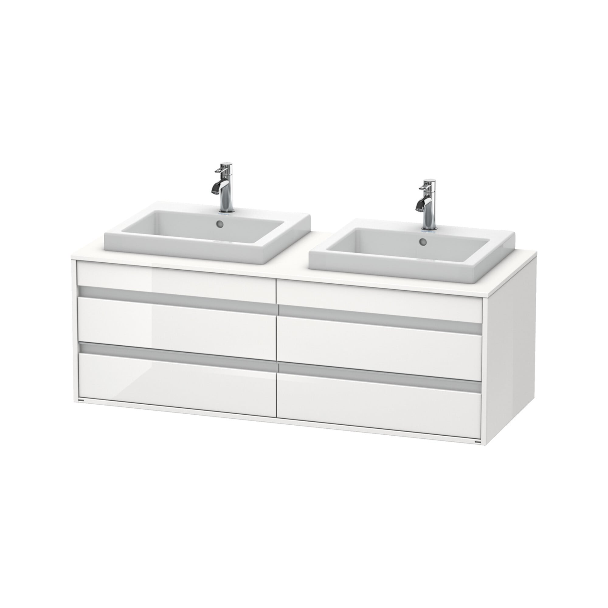 Duravit Waschtischunterschrank Ketho 140x55x49,6cm, f EWT, 4 La, B bs, we hgl