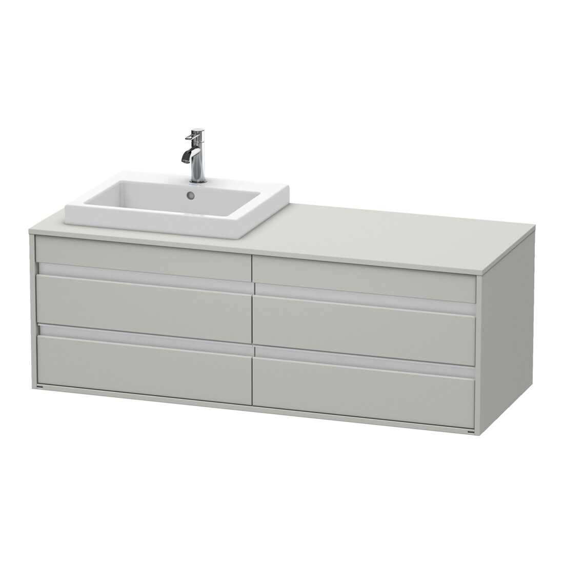 Duravit Waschtischunterschrank Ketho 140x55x49,6cm, f EWT, 4 La, B L, bg ma