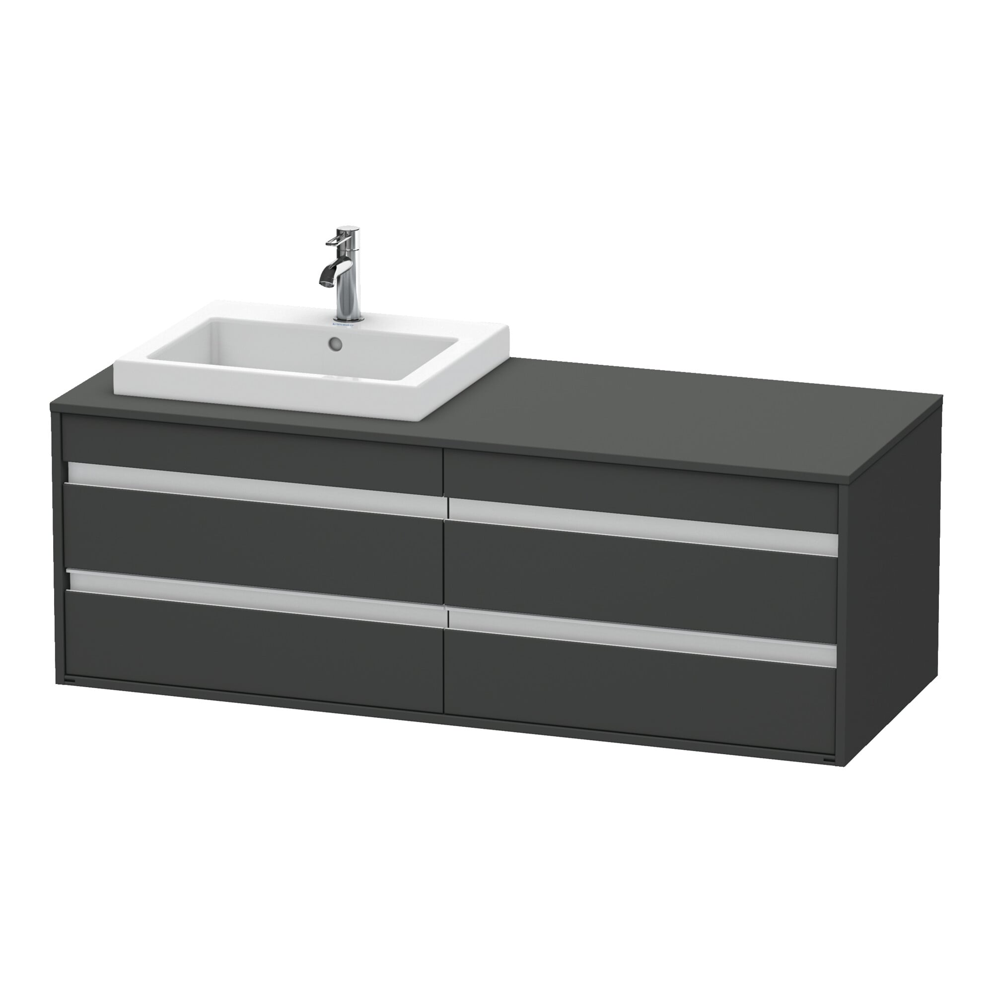 Duravit Waschtischunterschrank Ketho 140x55x49,6cm, f EWT, 4 La, B L, gr ma