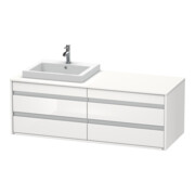Duravit Waschtischunterschrank Ketho 140x55x49,6cm, f EWT, 4 La, B li, we hgl