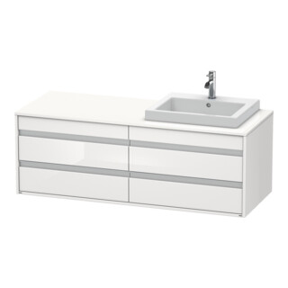 Duravit Waschtischunterschrank Ketho 140x55x49,6cm, f EWT, 4 La, B re, we hgl