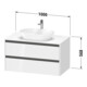 Duravit Waschtischunterschrank Ketho.2 100x55cm, ba m, Pl m 1 Ausschn, wandhängend