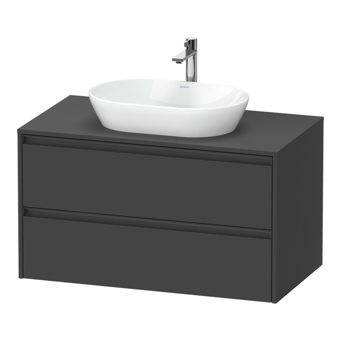 Duravit Waschtischunterschrank Ketho.2 100x55cm, gra m, Pl m 1 Ausschn, wandhängend
