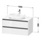 Duravit Waschtischunterschrank Ketho.2 100x55cm, w m, Pl m 1 Ausschn, wandhängend
