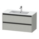 Duravit Waschtischunterschrank Ketho.2 101x48cm, betongr ma, 2 Schub., wandhängend-1