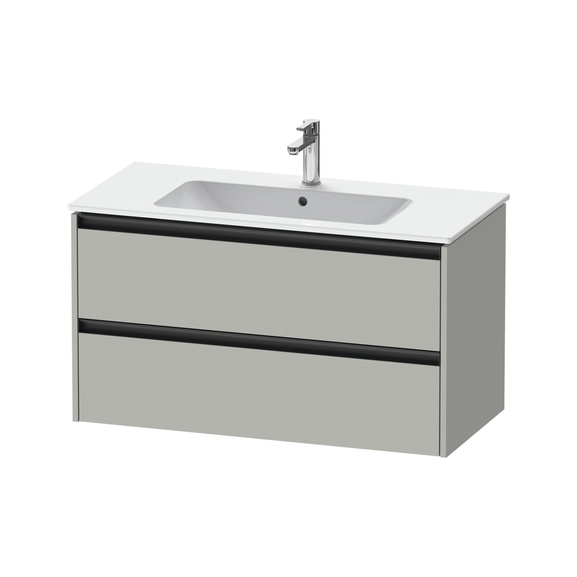 Duravit Waschtischunterschrank Ketho.2 101x48cm, betongr ma, 2 Schub., wandhängend