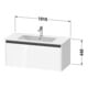 Duravit Waschtischunterschrank Ketho.2 101x48cm, Ei marm., 1 Ausz., wandhängend-3