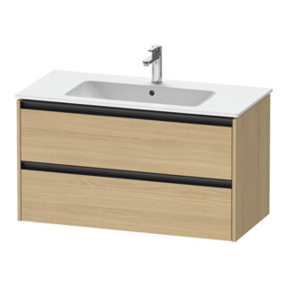 Duravit Waschtischunterschrank Ketho.2 101x48cm, Ei Nat, 2 Schub., wandhängend