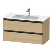 Duravit Waschtischunterschrank Ketho.2 101x48cm, Ei Nat, 2 Schub., wandhängend