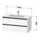 Duravit Waschtischunterschrank Ketho.2 101x48cm, Ei sw, 2 Schub., wandhängend-3