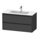 Duravit Waschtischunterschrank Ketho.2 101x48cm, graph ma, 2 Schub., wandhängend-1