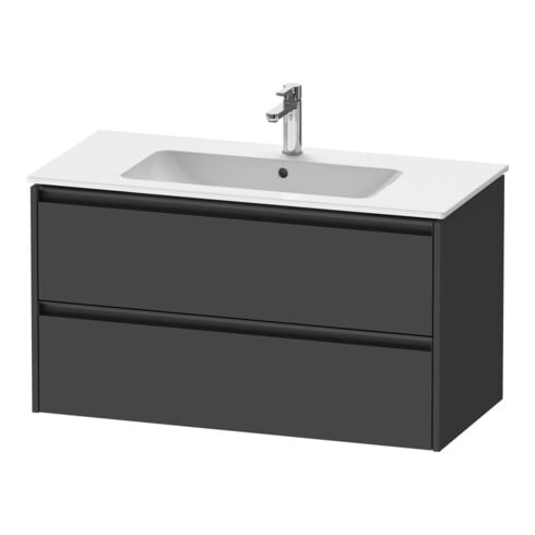 Duravit Waschtischunterschrank Ketho.2 101x48cm, graph ma, 2 Schub., wandhängend