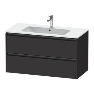 Duravit Waschtischunterschrank Ketho.2 101x48cm, graph matt, 2 Schub., wandhängend