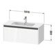 Duravit Waschtischunterschrank Ketho.2 101x48cm, leinen, 1 Auszug, wandhängend