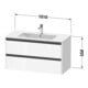 Duravit Waschtischunterschrank Ketho.2 101x48cm, Nussb dkl., 2 Schub., wandhängend-3