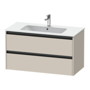 Duravit Waschtischunterschrank Ketho.2 101x48cm, Tau ma, 2 Schub., wandhängend
