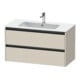 Duravit Waschtischunterschrank Ketho.2 101x48cm, Tau matt, 2 Schub., wandhängend-1