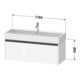 Duravit Waschtischunterschrank Ketho.2 118,4x46cm, bas. ma, 1 Ausz., wandhängend-3
