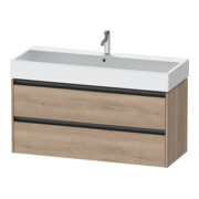 Duravit Waschtischunterschrank Ketho.2 118,4x46cm, Ei marm., 2 Schub., wandhängend-1