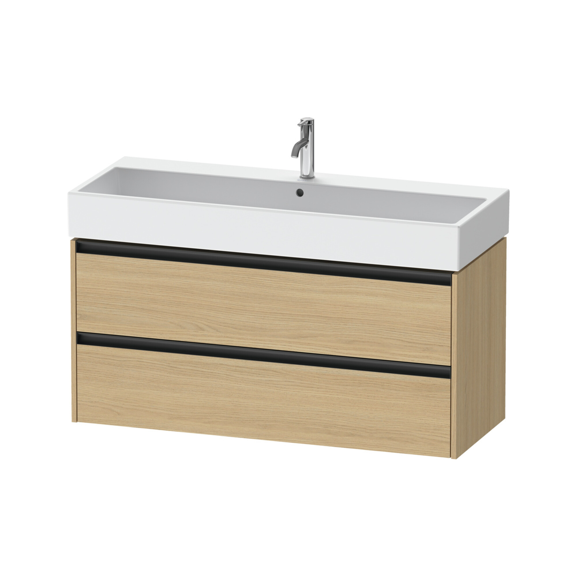 Duravit Waschtischunterschrank Ketho.2 118,4x46cm, Ei Nat, 2 Schub., wandhängend