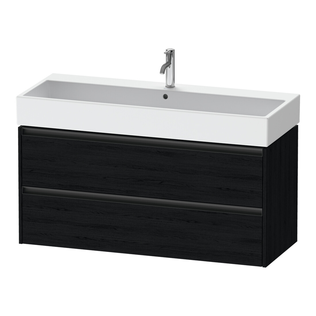 Duravit Waschtischunterschrank Ketho.2 118,4x46cm, Ei sw, 2 Schub., wandhängend