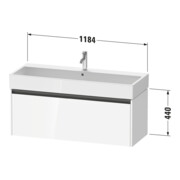 Duravit Waschtischunterschrank Ketho.2 118,4x46cm, graph ma, 1 Ausz., wandhängend-3
