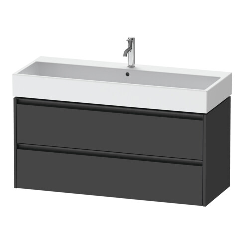 Duravit Waschtischunterschrank Ketho.2 118,4x46cm, graph ma, 2 Schub., wandhängend