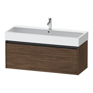 Duravit Waschtischunterschrank Ketho.2 118,4x46cm, Nussb dkl., 1 Ausz., wandhängend
