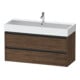 Duravit Waschtischunterschrank Ketho.2 118,4x46cm, Nussb dkl., 2 Schub., wandhängend-1