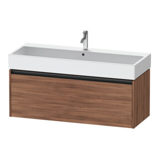 Duravit Waschtischunterschrank Ketho.2 118,4x46cm, Nussb Nat, 1 Ausz., wandhängend