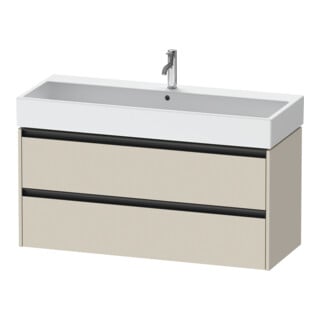 Duravit Waschtischunterschrank Ketho.2 118,4x46cm, Tau matt, 2 Schub., wandhängend