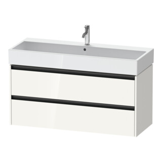Duravit Waschtischunterschrank Ketho.2 118,4x46cm, we. hgl, 2 Schub., wandhängend