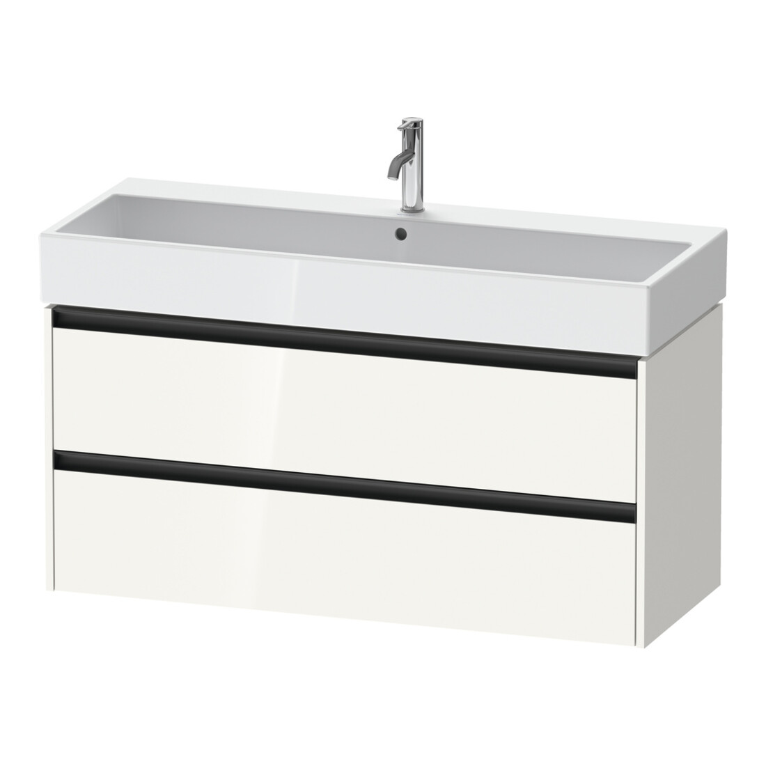Duravit Waschtischunterschrank Ketho.2 118,4x46cm, we. hgl, 2 Schub., wandhängend