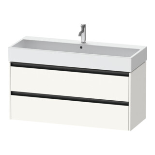 Duravit Waschtischunterschrank Ketho.2 118,4x46cm, we. matt, 2 Schub., wandhängend