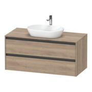 Duravit Waschtischunterschrank Ketho.2 120x55cm, E ma, Pl m 1 Ausschn, wandhängend