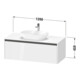 Duravit Waschtischunterschrank Ketho.2 120x55cm, E N, Pl m 1 Ausschn, wandhängend