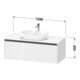 Duravit Waschtischunterschrank Ketho.2 120x55cm, gra m, Pl m 1 Ausschn, wandhängend