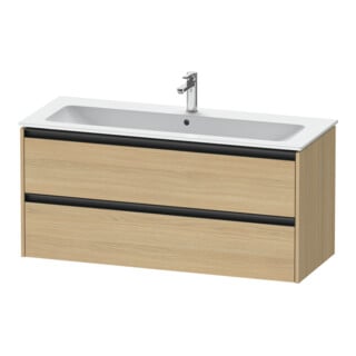 Duravit Waschtischunterschrank Ketho.2 121x48cm, Ei Nat, 2 Schub., wandhängend
