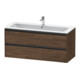 Duravit Waschtischunterschrank Ketho.2 121x48cm, Nussb dkl., 2 Schub., wandhängend-1