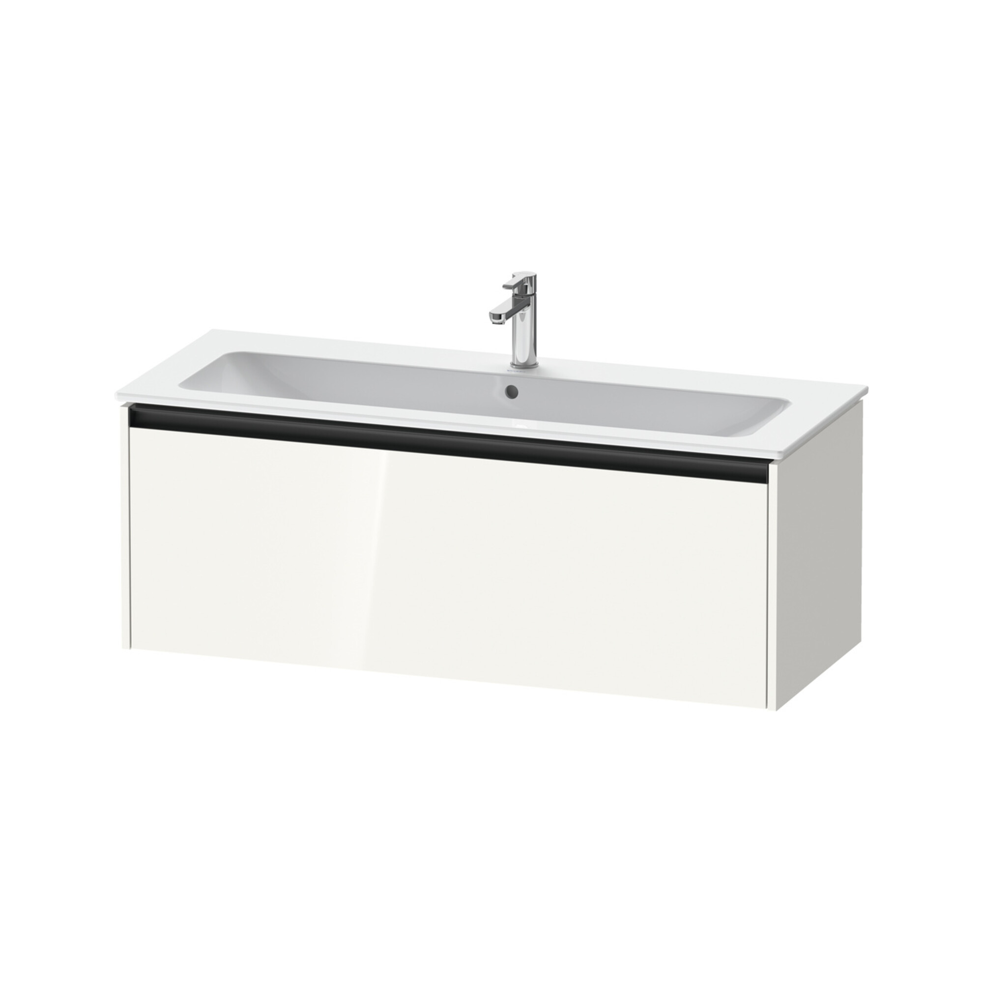 Duravit Waschtischunterschrank Ketho.2 121x48cm, we. hgl, 1 Auszug, wandhängend