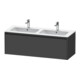 Duravit Waschtischunterschrank Ketho.2 128x48x44cm, 1 Ausz., wandhängend, graph matt-1