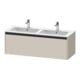 Duravit Waschtischunterschrank Ketho.2 128x48x44cm, 1 Ausz., wandhängend, taupe matt-1
