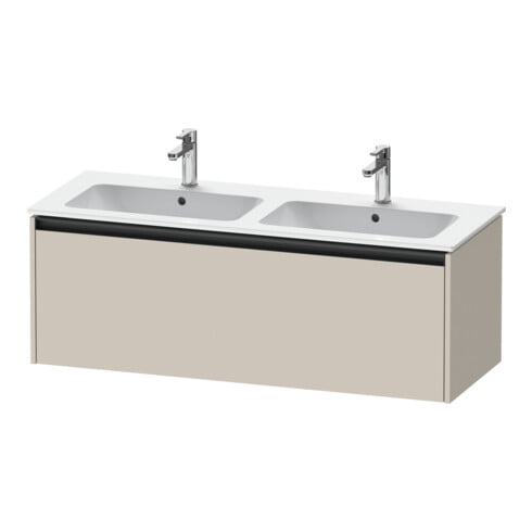 Duravit Waschtischunterschrank Ketho.2 128x48x44cm, 1 Ausz., wandhängend, taupe matt