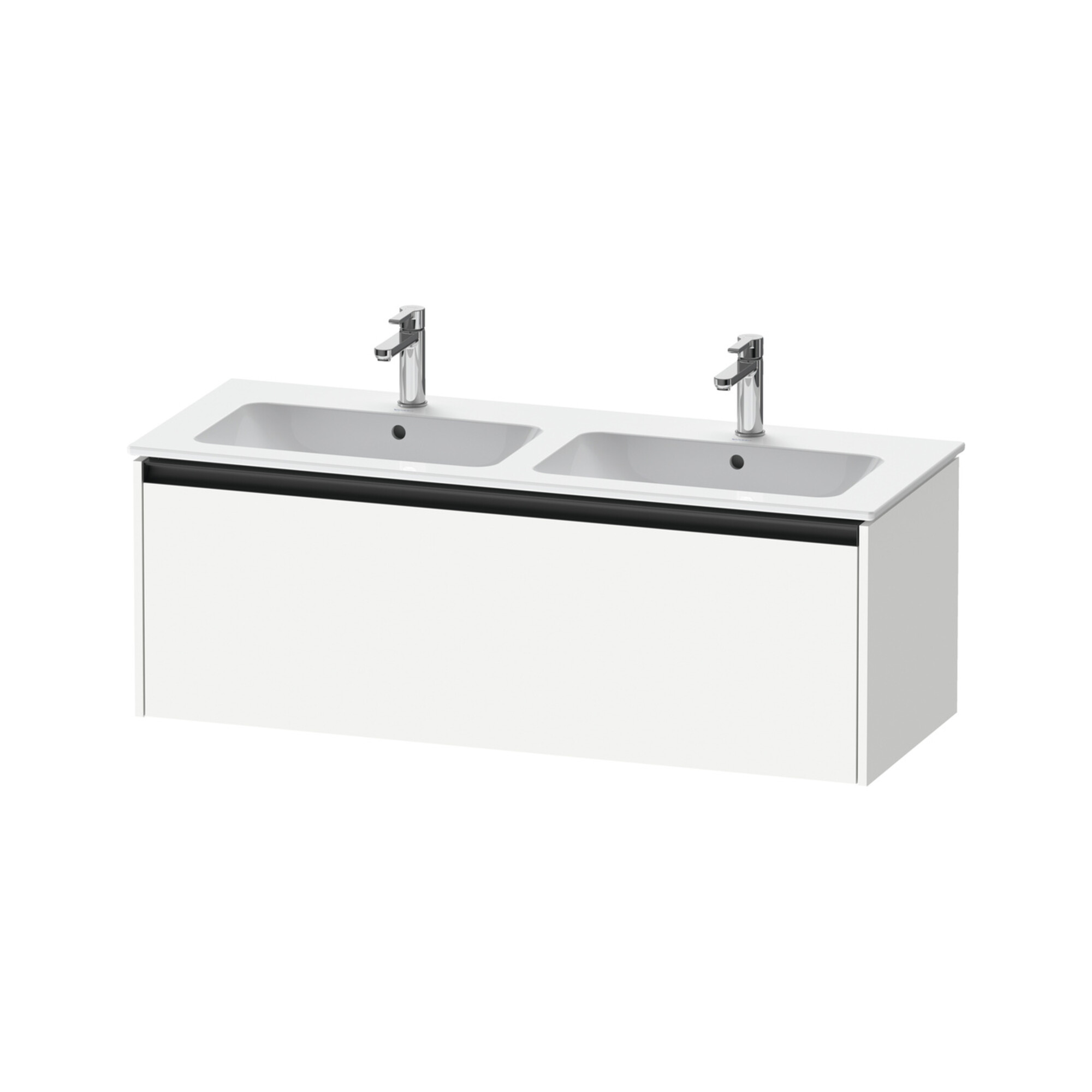 Duravit Waschtischunterschrank Ketho.2 128x48x44cm, 1 Ausz., wandhängend, weiß matt