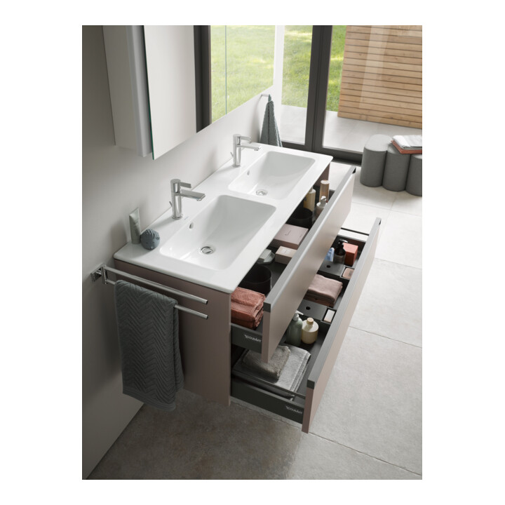 Duravit Waschtischunterschrank Ketho.2 128x48x55cm, 2 Schub., wandhängend, bas. matt