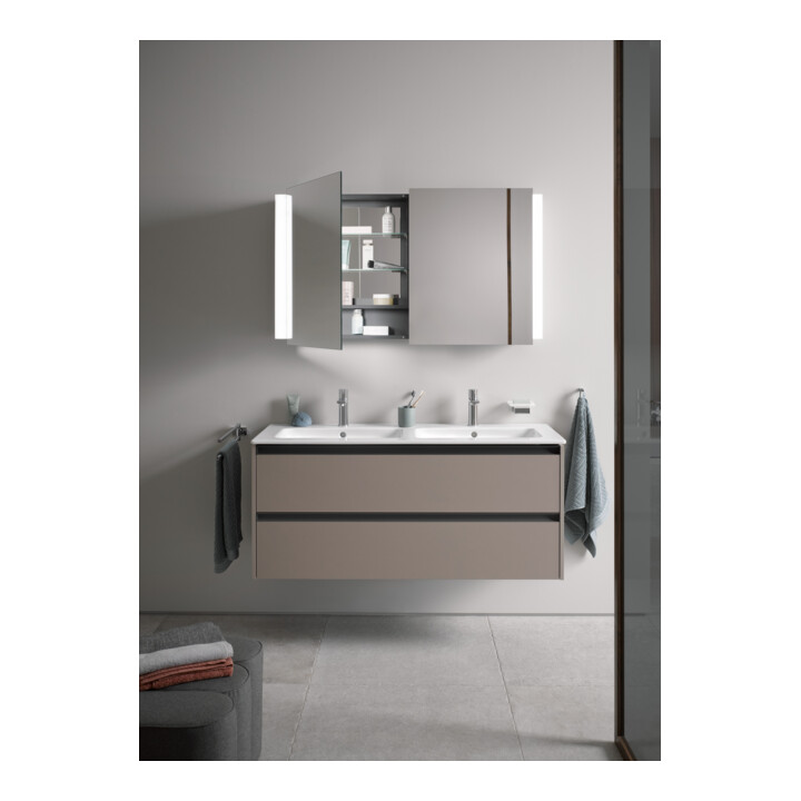 Duravit Waschtischunterschrank Ketho.2 128x48x55cm, 2 Schub., wandhängend, bas. matt